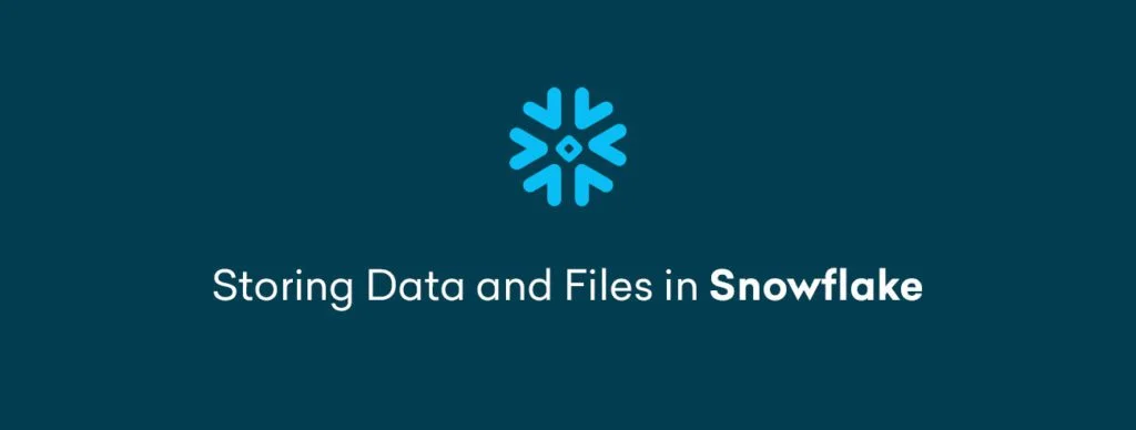 Storing data and files in snowflake