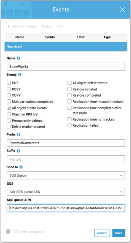 Screenshot of Configure events via cloud platform | Factspan